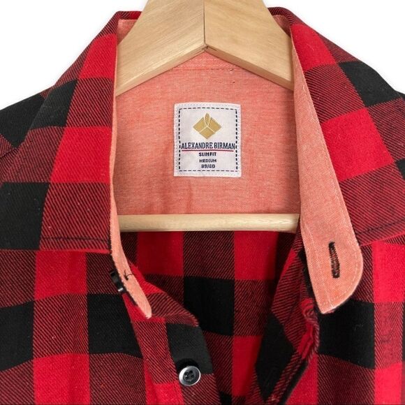 Alexandre Birman 100% Cotton Slim Fit Plaid Button Down - Picture 4 of 8